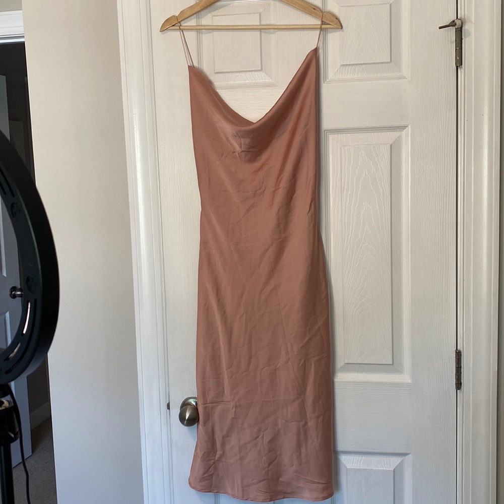 Midi Slip Dress with cute back!
